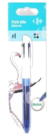 Stylo à Bille 4 Couleurs Classiques CT78222 Carrefour