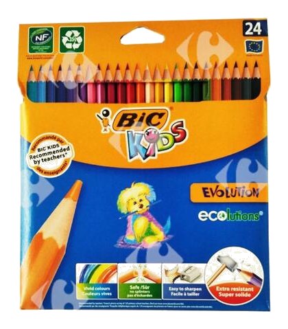 Crayon de Couleur Evolution Bic 24 unités