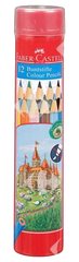 Boîtes de Crayons de Couleur Ronde Grand Modèle Faber Castell 12 unités