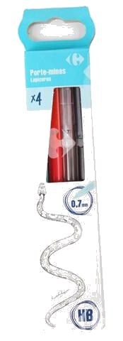 Crayon Porte-mines Jetables Carrefour 0.7mm 4 unités