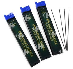 Tube Mines Super-Polymère Faber Castell 0,7 HB 3 unités