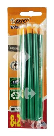 Crayon HB Eco Evolution 655 HB Assortiment Bic 8 + 2 unités