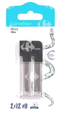 Mine HB Carrefour 0.5mm 24 unités
