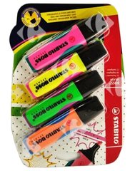 Surligneur Assortis Boss Splash Stabilo 4 unités