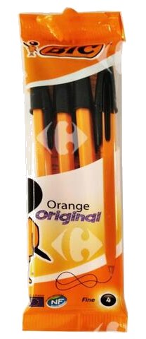 Pochette de Stylos Bille Noir Bic 4 unités