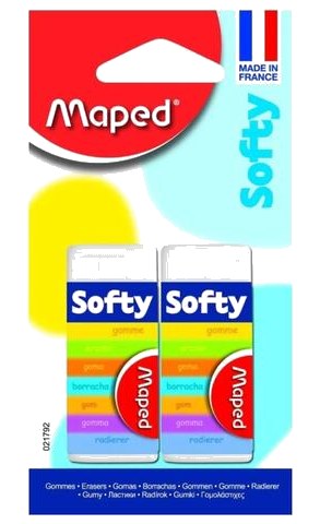 Gomme Softy Maped 2 pièces