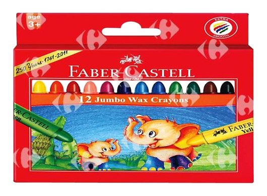 Crayons à Cire Petit Modèle Jumbo Faber Castell 12 unités