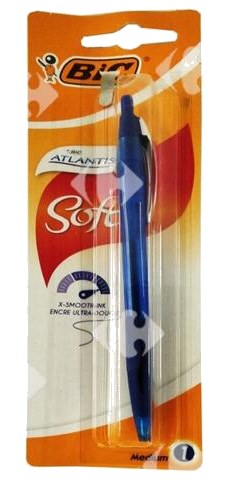 Stylo Bille Atlantis Bleu Pointe Moyenne Bic 1 unité