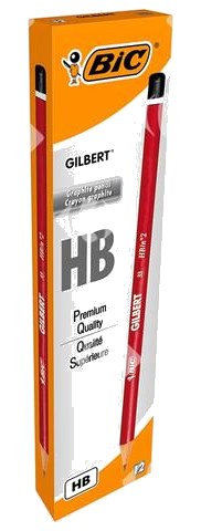 Crayon HB BIC Gilbert 33 HB Assortiment de 12 pièces Pack Promo