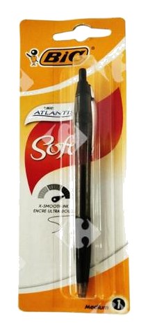 Stylo Bille Atlantis Noir 1.0 Pointe Moyenne Bic 1 unité