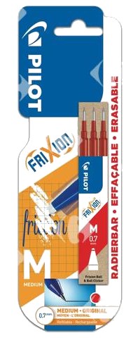Recharges Roller Frixion Rouge Pilot 3 unités