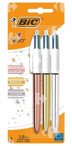 Couleurs Or 4 + Argent + Or Rose Blister 3 Surligneurs Pack Promo
