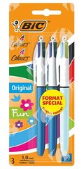 Stylo Bille 4 Colours Original Pointe Moyenne Bic 2 Standard + 1 Fashion