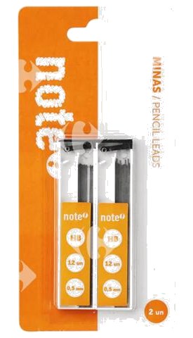 Lot de 2 Tubes Note de 12 mines 0,5 mm