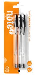 Stylo Roller Transparent Noir Note 3 unités