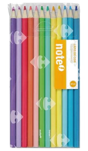 Crayon de Couleur Pastel Note 19,5x8,7x0,9cm 12 unités