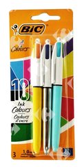 Stylos-Bille Pointe Moyenne 10 Couleurs Bic 3 unités