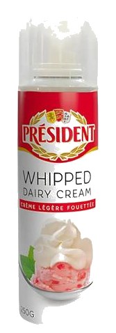 Crème Fouettée en Vaporisateur Président 250 g