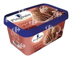 Crème Glacée Chocolat en Bac Pingouin 1 L