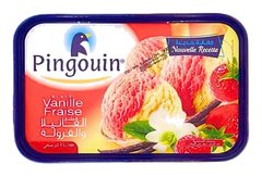 Crème Glacée Fraise en Bac Pingouin 1 L
