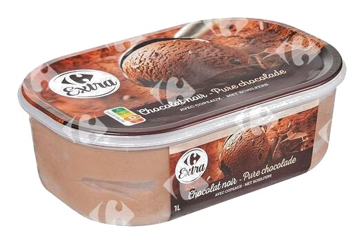 Crème Glacée Chocolat Noir en Bac Carrefour 1 L