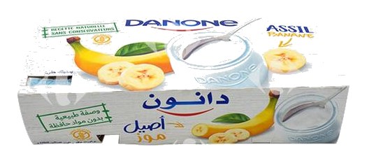 Pack Yaourt Ferme Banane Assil Danone 8x110 g