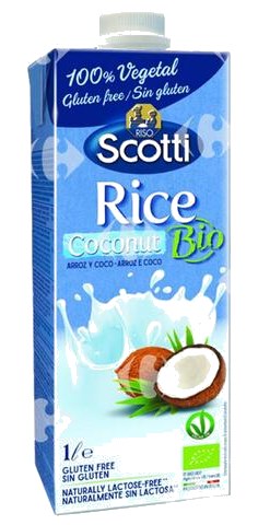 Boisson Végétale de Riz et de Coco Bio sans Gluten Scotti 1 L