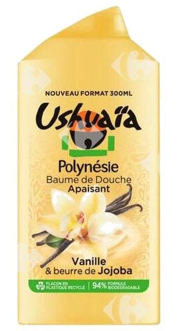 Baume de Douche apaisant Vanille et Beurre de Jojoba Ushuaia 300 ml