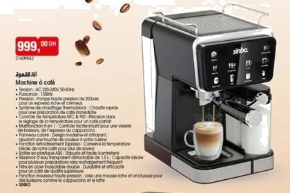 Machine à café Sinbo