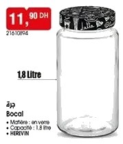 Bocal en verre – 1,8L