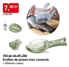 Écailleur de poisson avec couvercle