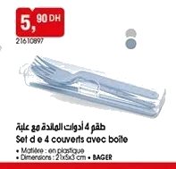 Couverts avec boîte – Lot de 4