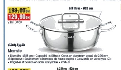 Marmite Vivaldi avec couvercle – 6,5L (Ø28cm)