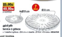 Service à gâteau Megastar en verre – Lot de 7