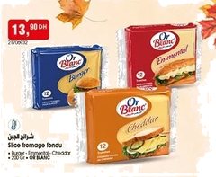 Slices fromage fondu Or Blanc – 200g