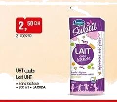 Lait UHT sans lactose Jaouda – 200ml