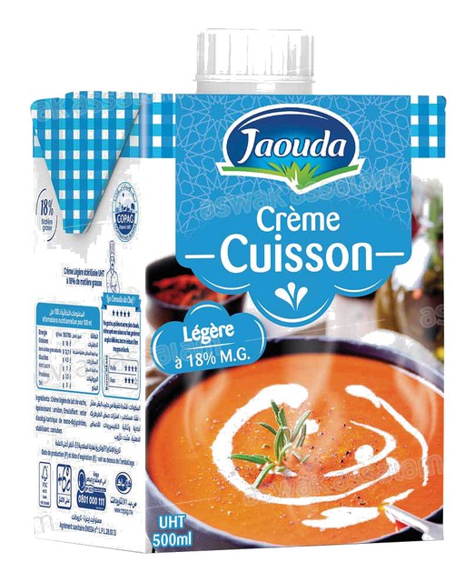 CREME UHT DE CUISSON LEGERE  500ML JAOUDA
