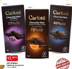 Tablette de chocolat noir Carlotti – 100g