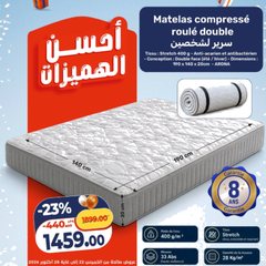 Matelas compressé roulé double