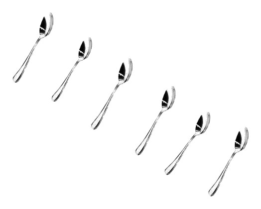 Set de Cuillères à Café Moka en Acier Inoxydable 6 unités