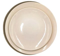 Assiette Ronde Crème en Céramique