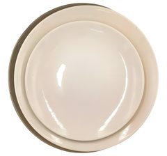 Assiette Ronde Crème en Céramique
