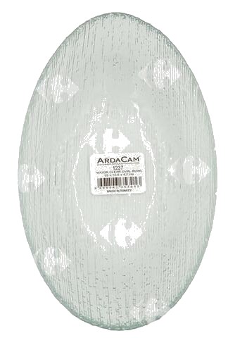 Ravier Ovale en Verre Grav Ardacam 20x12,5x4,7cm