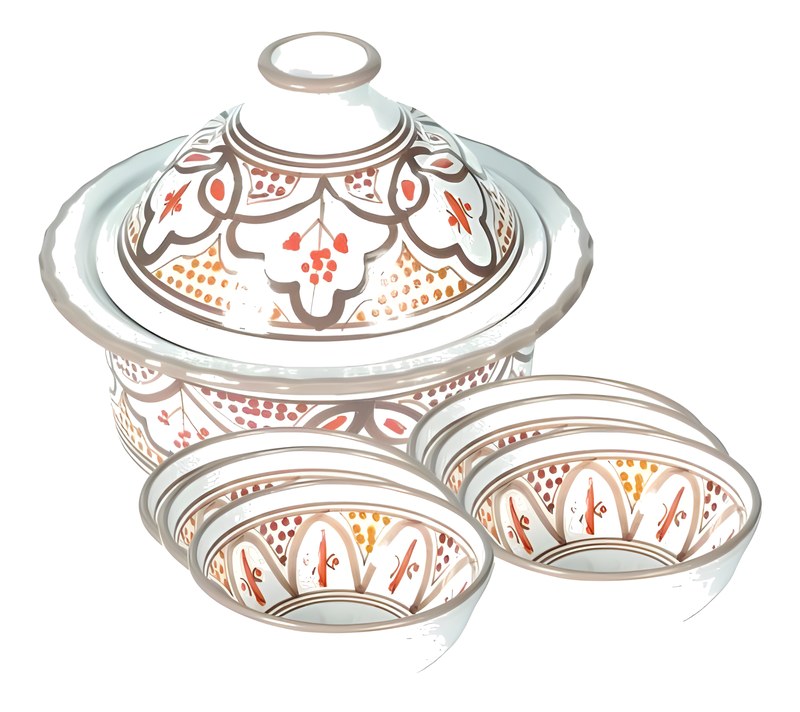 Service à Soupe en Porcelaine Safi 8 pièces