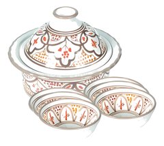 Service à Soupe en Porcelaine Safi 8 pièces