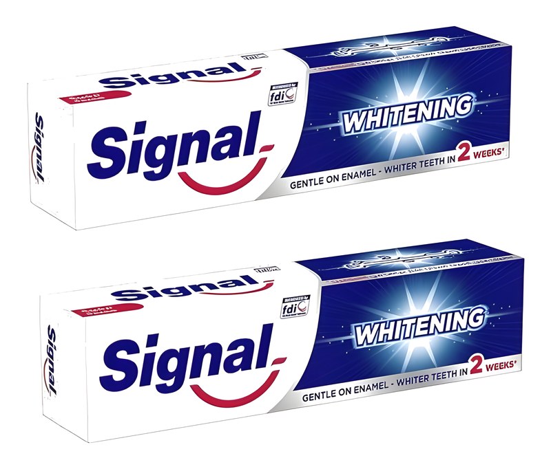 Dentifrice Dual Whitening Signal 2 unités 100 ml (2ème à -60%)