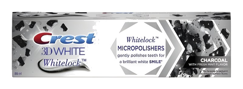 Dentifrice 3D Whitelock Charbon Crest 88 ml