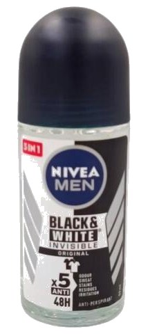 Déodorant Homme Black & White Original Roll-on Nivea Men 50 ml