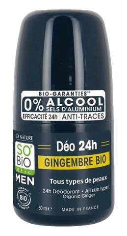 Déodorant Gingembre Homme 24h So Bio 50 ml