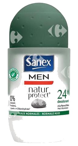 Roll-On Natur Protect Peaux Normales Sanex Men 50 ml
